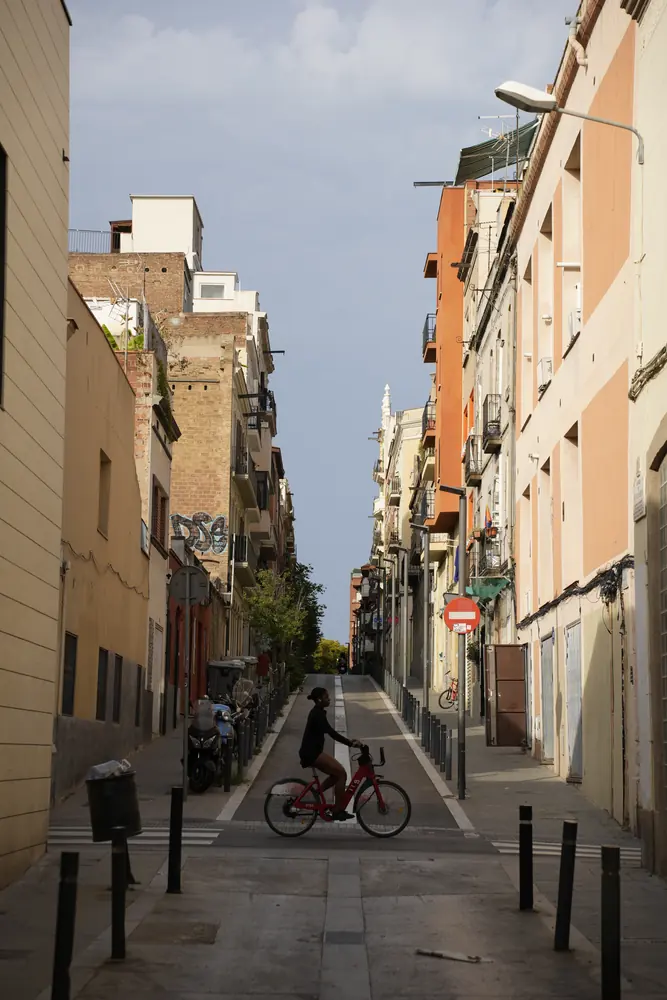 A narrow street in the Gràcia district of Barcelona